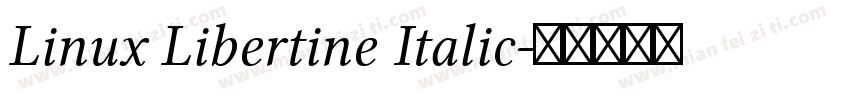 Linux Libertine Italic字体转换